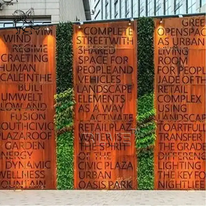 BLVE extérieur rue décoratif rouillé métal plaque Sculpture Corten acier évider lettre écran - Product Image 2