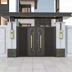 איכות גבוהה סגסוגת אלומיניום מודרנית שער הנדנדה אוטומטית ידידותי לסביבה עמיד בגודל להתאמה אישית גודל שלט רחוק - Product Image 3