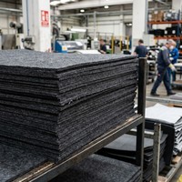 Feutre industriel insonorisant et amortissant les chocs, non-tissé, aiguilleté, 100% polyester, léger, 260 GSM, fabriqué à Jiangsu