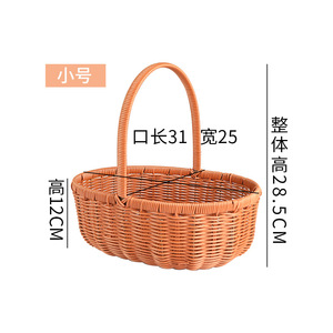 Wholesale Hand-woven Flower <b>Basket</b> Household Goods Fresh Natural Garden Rattan <b>Storage</b> Decoration - Product Image 3