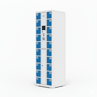 Casier à code PIN en métal assemblé intelligent avec système de verrouillage électronique, résistant à la rouille, pour un stockage sécurisé des colis et des objets personnels
