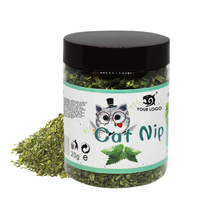 Feuilles de Catnip Personnalisées à Marque Privée, Bouteille de Menthe à Chat Naturelle, Sélection Rigoureuse, Qualité Supérieure, Fraîche, Pour Usage Intérieur, Style Simple