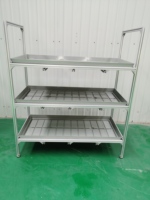 Système hydroponique d'inondation et de vidange mobile de tailles personnalisées Table de flux et de reflux Plateau d'inondation hydroponique Support de culture vertical pour ferme