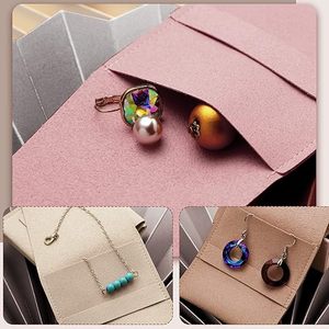 Pochettes à bijoux promotionnelles IDEA GIFT, logo personnalisé, faux daim, sacs à bijoux personnalisés, sacs de rangement anti-poussière, emballages pour bijoux - Product Image 6