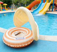 Klassischer Gestreifter PVC-Kinder-Sonnenschutz-Schwimmring von MORRU für Pool- und Strandsicherheit
