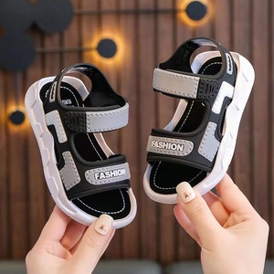 Kinder- und Mädchenmode Freizeitsandalen 2024 neue weiche sohle rutschfest Student Junge Baby Strand-Sandalen Schuhe individuelles Logo - Product Image 3