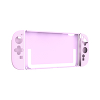 Casing Pelindung TPU+PC Desain Pink Split dengan Potongan Presisi, Pengisian Daya Langsung, untuk Nintendo Switch 2, Aksesoris Gaming