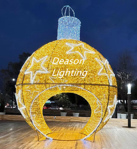 Diseño personalizado 2024 <span class=keywords><strong>Gigante</strong></span> al aire libre Navidad motivo LED iluminación 3D Navidad LED grandes bolas Navidad Parque <span class=keywords><strong>esfera</strong></span> luces - Product Image 2