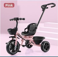 Tricycle poussette pour enfants à cadre métallique A268, tricycle à pédales pour bébé de 1 à 5 ans, jouet à roulettes pour l'extérieur