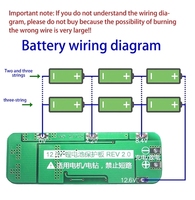 3S 20A Li-ion Lithium Batterie 18650 Chargeur PCB BMS Protection Board 11.1V 12V 12.6V Cell 59x20x3.4MM Module