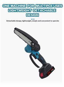 Gergaji mesin Mini 6 inci tanpa kabel 21V, gergaji tiang kecil kelas DIY dengan kunci keamanan dan mendukung 2 baterai dan OEM - Product Image 3