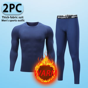 Almacén de EE. UU., paquete de 2, ropa interior térmica funcional, transpirable, de secado rápido, capa Base cálida, conjunto para clima frío para hombre - Product Image 3