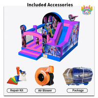 Château gonflable commercial pour enfants et tout-petits, avec toboggan, thème K-PoP Demon Hunters, pour l'extérieur