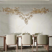 Décoration d'intérieur de style moderne Hall d'hôtel de villa Grand lustre en verre pour l'éclairage suspendu de chambre à coucher d'hôtel de salon