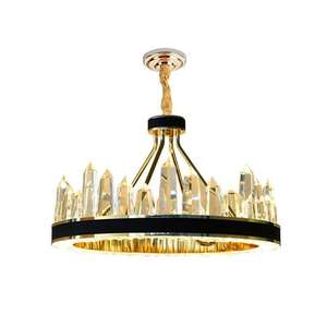 Lustre de Style Marocain Restaurant Plafond Led Cercle Anneau Crysta Suspension en Cuir - Product Image 6