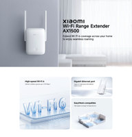 Para AX1500 Extensor de rango de Wi-Fi de doble banda 1000Mbps Velocidad máxima de datos LAN Antenas externas Punto de acceso de malla Cobertura de 300-500 m²