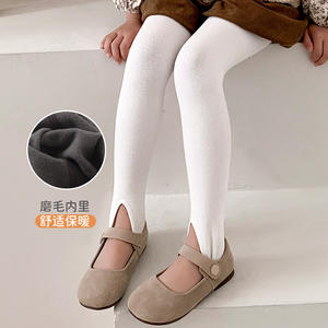Yunshan शरद ऋतु सर्दियों के साथ पतला बच्चों के पेंटीहोज पतली ऊन लड़कियों लेगिंग नृत्य मोजे स्टोप - Product Image 5