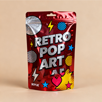 Nouveau design, ensemble de boîtes de sachets en Mylar découpés à la forme d'astronaute, surface mate, pour bonbons gélifiés, format 3.5 Cali Pack, recyclables, pour bonbons au lait et chewing-gums