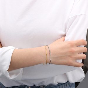 <span class=keywords><strong>Bracelet</strong></span> en pierre naturelle <span class=keywords><strong>code</strong></span> <span class=keywords><strong>Morse</strong></span>, perles de riz dorées, chaîne réglable, cadeau de motivation - Product Image 5