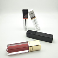 Tubo de Brillo Labial Transparente Cuadrado OEM AS, Logotipo Personalizado para Maquillaje