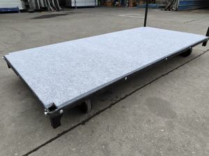 Chariot de manutention robuste pour entrepôt avec surface en feutre |   Chariot de transport à roues non marquantes pour le manutention de meubles et de planches - Product Image 2