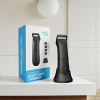 Tondeuse Électrique Rechargeable pour Poils Corporels Masculins avec 4 Guides de Coupe – Rasage Lisse pour Jambes, Poitrine, Aisselles – Utilisation en Camping-Car, Voiture, Maison