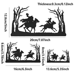 Halloween Fun Spooky <span class=keywords><strong>Headless</strong></span> <span class=keywords><strong>Horseman</strong></span> Escena Decoración Suministros para fiestas Soporte de madera Portavelas Ornamento Precio de fábrica - Product Image 5