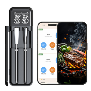 Verbessertes Ultra-Dünnes 2-Sonden Digitales Smart Kabelloses Fleischthermometer mit 250M Reichweite für Kochen, BBQ, Grill, Ofen und Heißluftfritteuse - Product Image 1