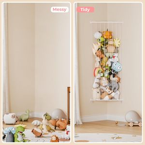 Angolo imbalsamato porta animali per lo stoccaggio di giocattoli di grandi dimensioni Organizer animale appeso bambini organizzatori di giocattoli per la conservazione di peluche - Product Image 6