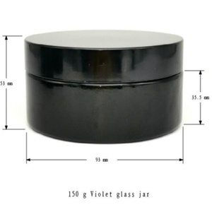 Trending 5g 10g 15g 30g 50g 100g 120g Dark Violet Wide Mouth Glass Cream Jar for Cosmetics Cream - Product Image 5