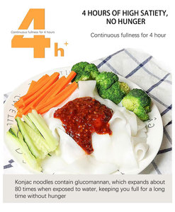 OEM Repas pratique Faible en calories Sans gluten Nouilles asiatiques instantanées Liangpi Shirataki Saveurs aigres et chaudes Nouilles instantanées au konjac - Product Image 4