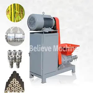 High Quality Wood Biomass Square Husk Branches Stalk Straw Sawdust Charcoal Rod Stick Briquette Extruder Making Machine price