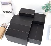 Cajas de Envío Medianas, Paquete de 200 Cajas Rígidas de Cartón Corrugado, Cajas de Correo Negras Ecológicas y Duraderas para Mudanza