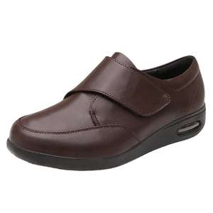 Chaussures habillées en cuir <span class=keywords><strong>pour</strong></span> <span class=keywords><strong>hommes</strong></span> personnalisées, avec boucle à crochets, <span class=keywords><strong>pantoufles</strong></span> diabétiques avec semelle en caoutchouc - Product Image 2