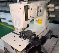 Machine à coudre industrielle à double aiguille à plat UH2000C de haute qualité, haute vitesse, programmable, manuelle, coupeur des deux côtés, boucle de ceinture