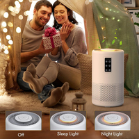 Pembersih Udara Elektrik Rumah Tangga Portabel Ion Negatif HEPA13 Filter Karbon Aktif Mode Tidur Operasi Senyap Bertenaga USB