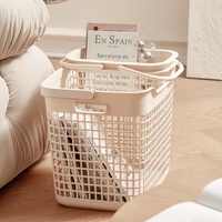 Panier de rangement en plastique WONFUN, seau à linge domestique, panier de rangement rectangulaire portable de grande capacité, écologique