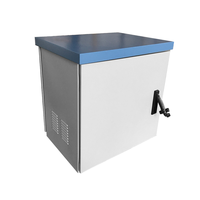 Armoire extérieure étanche IP65, rack de serveur 19 pouces en acier SPCC, boîtier réseau avec ventilateurs de refroidissement pour télécommunications et vidéosurveillance