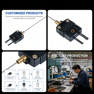 Contrôleur de température à thermocouple de type K blindé personnalisé en vrac pour la mesure de températures extrêmement élevées 1600°C Four industriel - Product Image 3