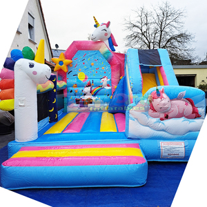 Castillo inflable comercial para niños pequeños, parque de juegos inflable con forma de unicornio, castillo hinchable, chateau gonflable licorne - Product Image 5