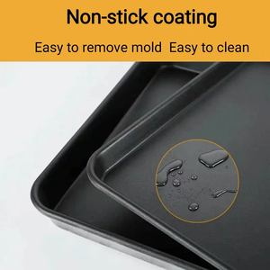 Plaque de cuisson à revêtement antiadhésif rectangulaire de haute qualité, plaque de cuisson, plaque de palette, pour biscuits, <span class=keywords><strong>pizza</strong></span>, pain, prix d'usine - Product Image 5