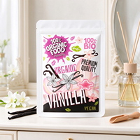 Sachets à trois soudures latérales personnalisés avec logo pour épices en poudre, sachets plats pour assaisonnements, emballage en vrac, fournisseur direct
