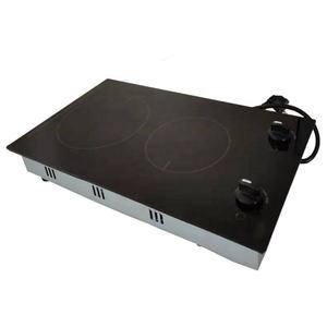 52cm Infrared Cooker 2 Cooking Zones Power <b>Knob</b> Control Built-in Glass Ceramic Hob - Product Image 1
