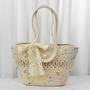 New <b>straw</b> <b>woven</b> <b>bag</b>, stylish and versatile vacation shoulder <b>bag</b> with large capacity. - Product Image 6