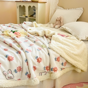 Luxo <span class=keywords><strong>Design</strong></span> Twin Blanket Trendy Sister Blanket Flower Blanket Itens em massa Fornecedor Moda Bedding Site Compras Online - Product Image 3