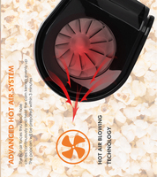 Tasse à mesurer intégrée facile à utiliser Machine à pop-corn saine Machine à pop-corn à air chaud pour la maison