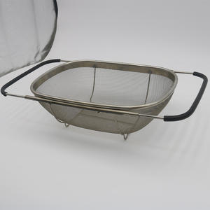 Yüksek kaliteli genişletilebilir paslanmaz çelik kevgir Over-the-Sink Oval ince örgü süzgeç sepet - Product Image 2