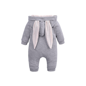 2026 lindo Día <span class=keywords><strong>de</strong></span> <span class=keywords><strong>Pascua</strong></span> niño pequeño bebé niñas niños ropa <span class=keywords><strong>de</strong></span> manga larga Orejas <span class=keywords><strong>de</strong></span> <span class=keywords><strong>conejo</strong></span> tejido algodón cremallera Sudadera con capucha bebé conejito mameluco - Product Image 3