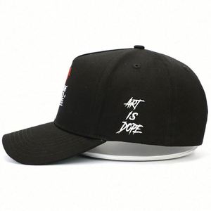 The Best New Style Cute 5 Panel Adult Size Structured Black 100 % Cotton Embroidery Custom Green Underbrim Baseball <b>Hat</b> - Product Image 3