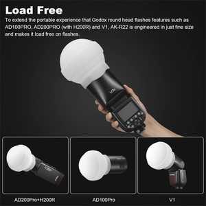 Godox AK-R22 <strong>Flash</strong> <strong>Diffuser</strong> Dome Modifier for Godox V1/AD100Pro <strong>Use</strong> With Godox H200R Round <strong>Flash</strong> Head for AD200/AD200Pro - Product Image 4